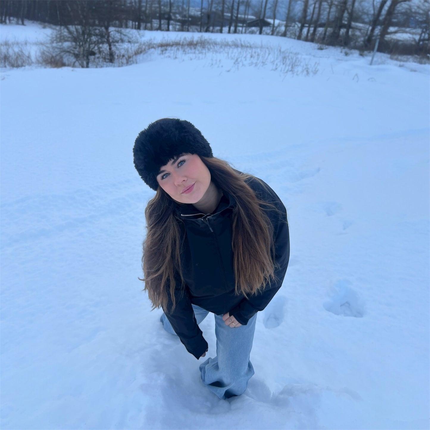 Erika eyrnaband úr gerviloðfeld