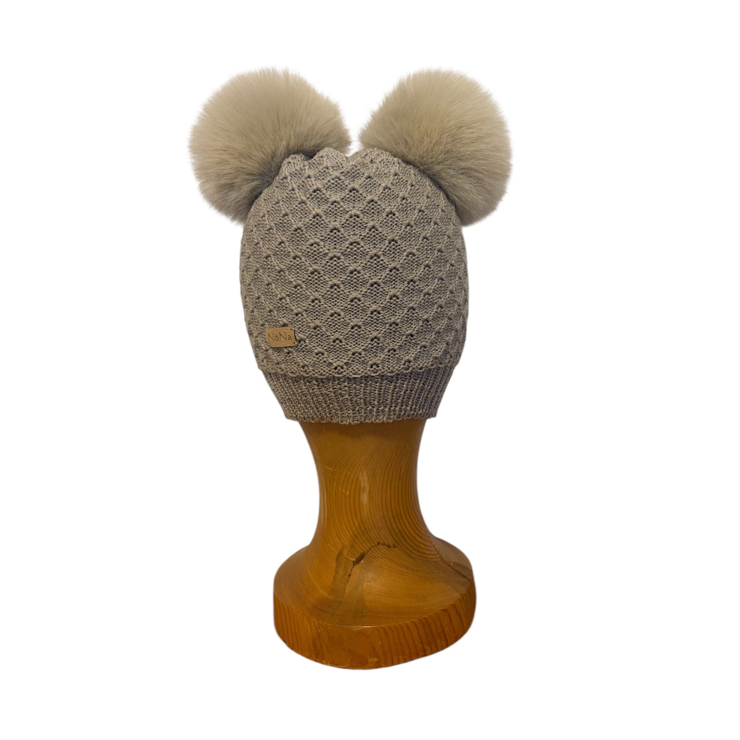 Rún krakkahúfa beige