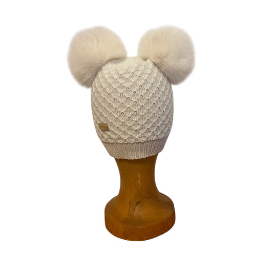 Rún krakkahúfa hvít